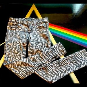 Tripp NYC Zebra Print Jeans Size 7